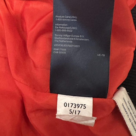 Tommy Hilfiger navy puffer lightweight varsity jacket xs men in Blue - Picture 7 of 8